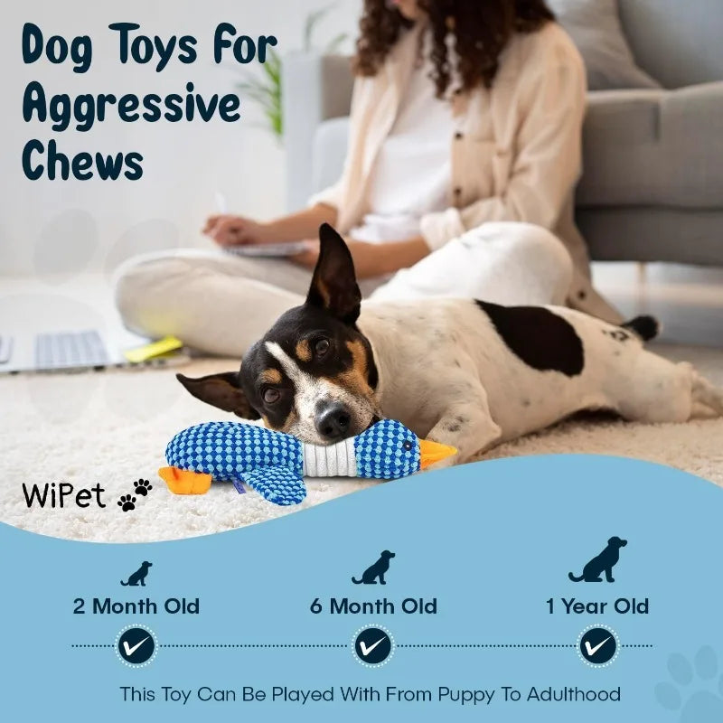 New Indestructible Cat Dog Toys for Aggressive Chewers Cats Dogs,Chew Squeak Toy Cats Dogs Interactive Plush Doll Pet Products