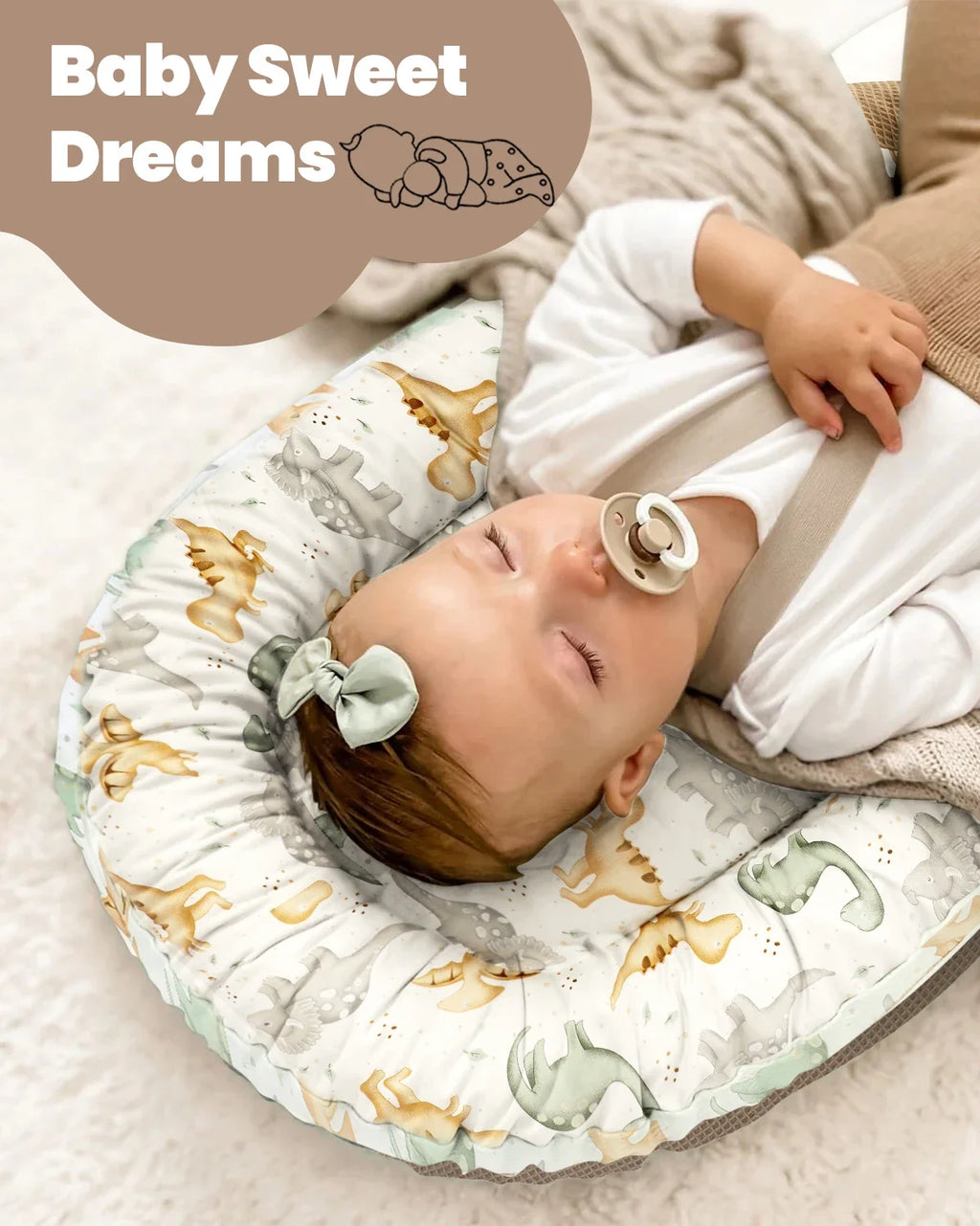Multifunctional Cuddly Nest Baby Nest Cocoon For Babies And Infants, Travel Cot, 100% Cotton,Anti-Allergic, Padded Easy To Carry