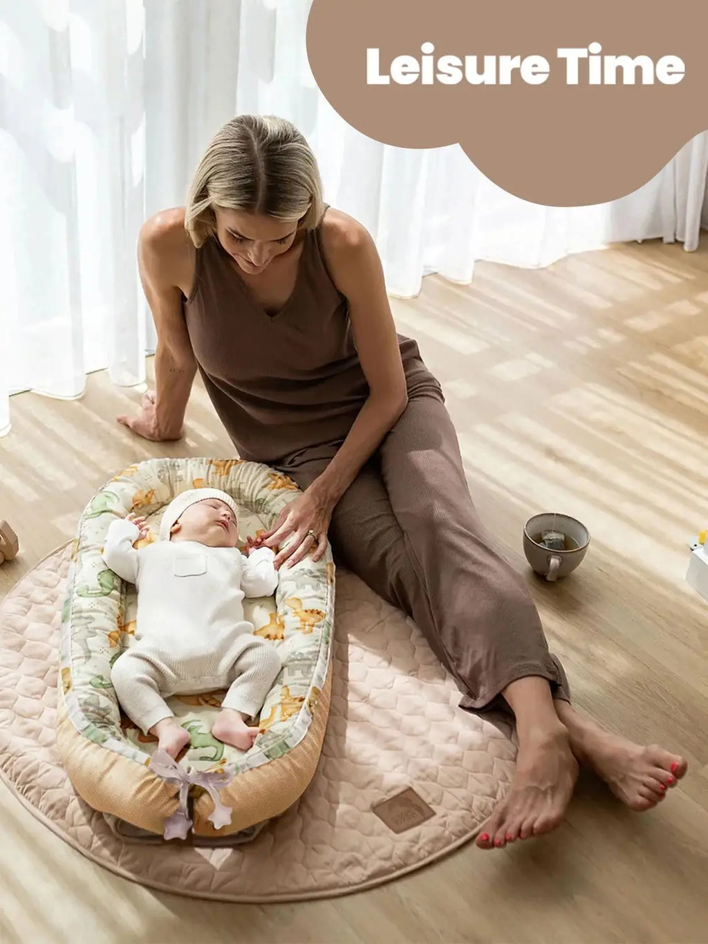 Multifunctional Cuddly Nest Baby Nest Cocoon For Babies And Infants, Travel Cot, 100% Cotton,Anti-Allergic, Padded Easy To Carry
